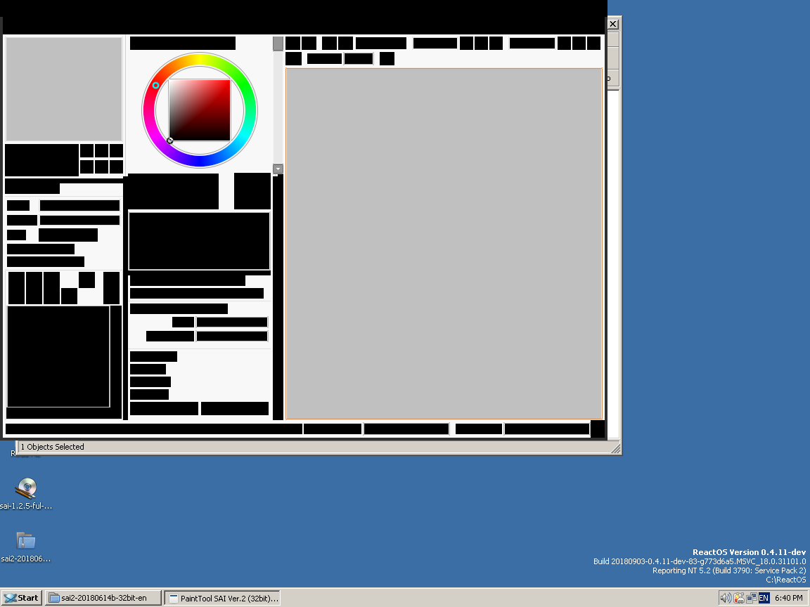 Core Painttool Sai 2 Broken Gui Reactos Jira